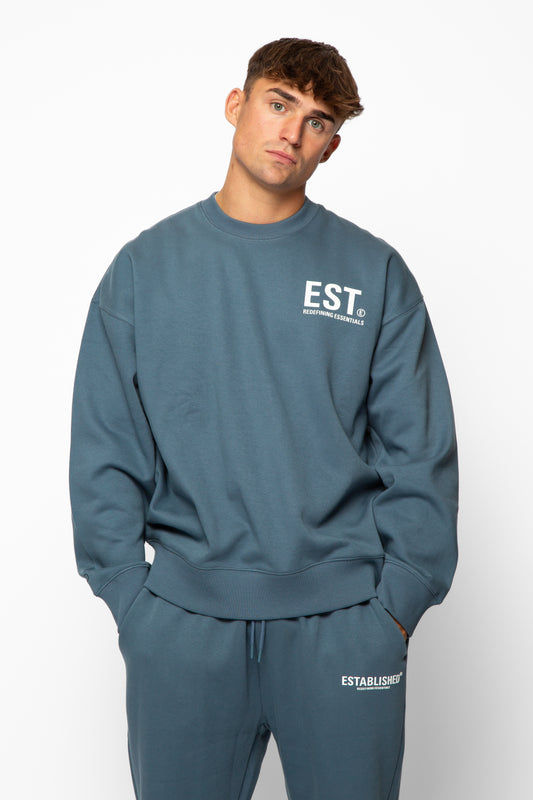 EST CORE SWEAT - SLATE BLUE